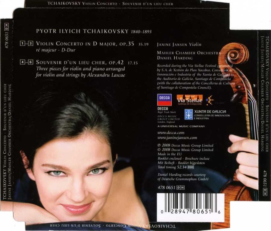 Janine Jansen Tchaikovsky: Violin Concerto (DECCA, 2008)