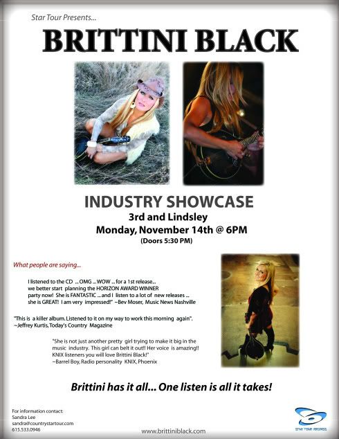 Brittini Black Industry Showcase in Nashville Monday 31 October 2011 1615