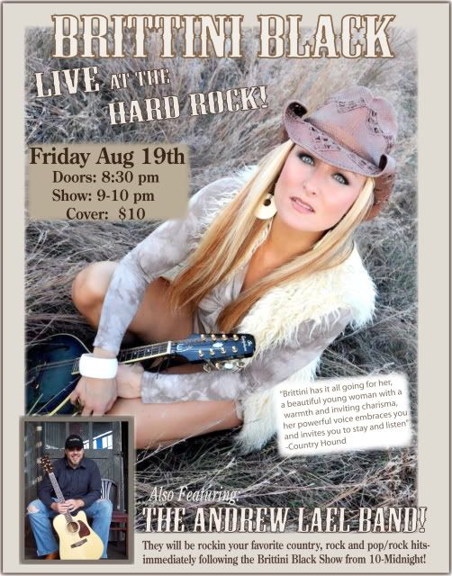 Don't Miss Brittini Rockin the Hard Rock in Nashville