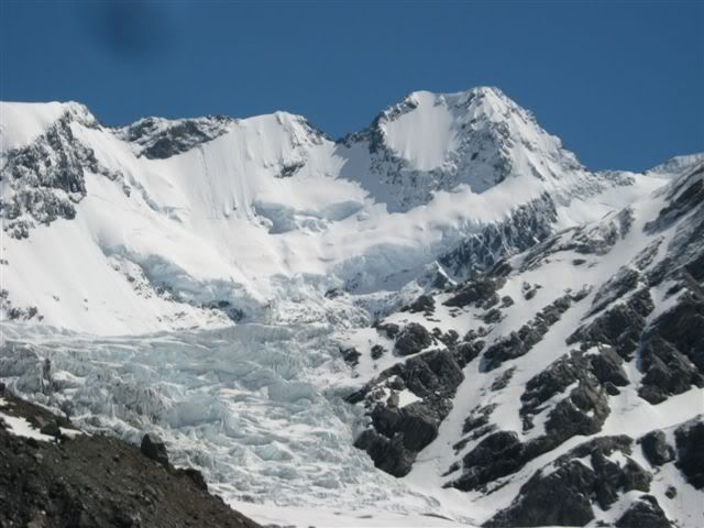 Close up of the upper Dart Glacier and Islington Dome
