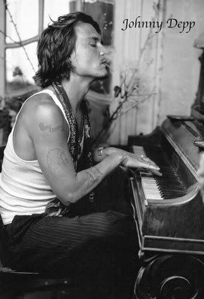 Johnny Depp Piano Picture. IDOLS - Johnny Depp