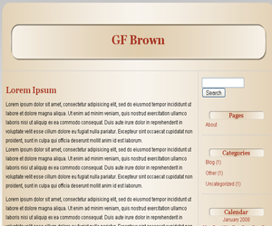 GF Brown WordPress Theme Preview