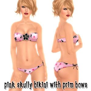 pink skully bikini