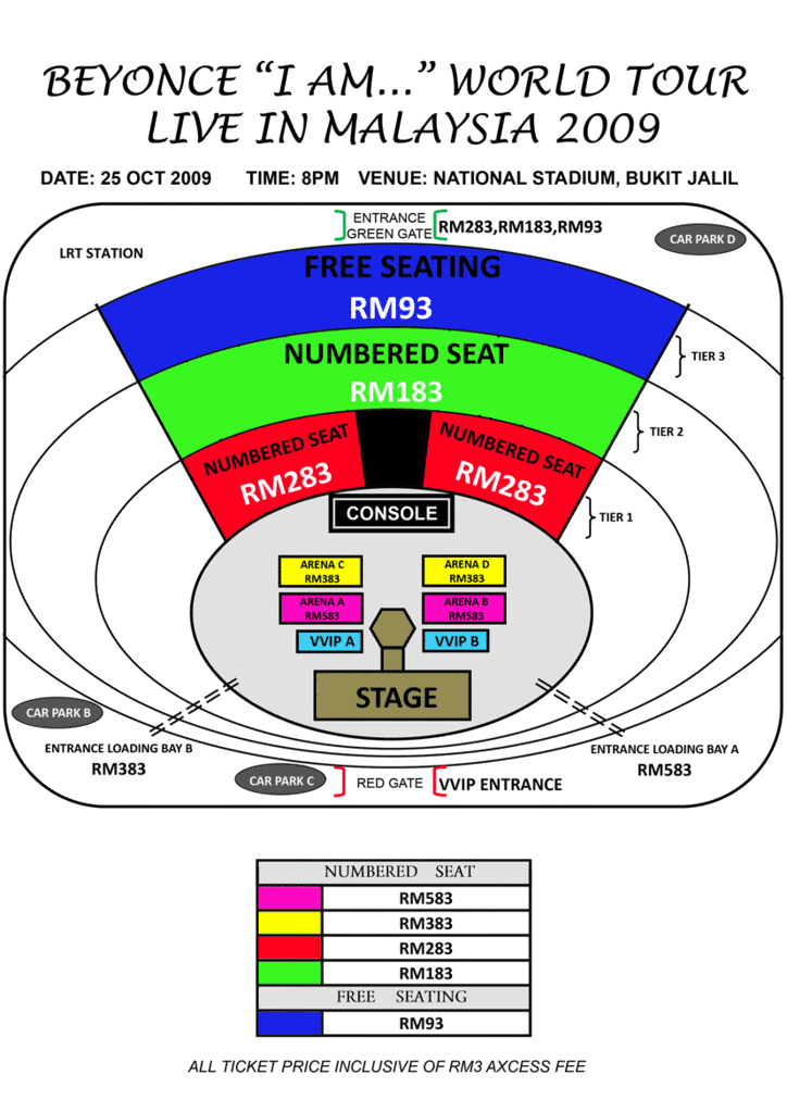 justin bieber live in kl seating. Seating plan as shown below