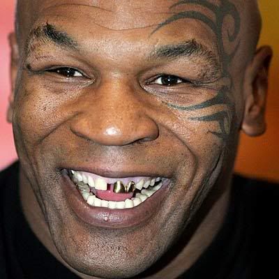 Tyson's face tattoo which