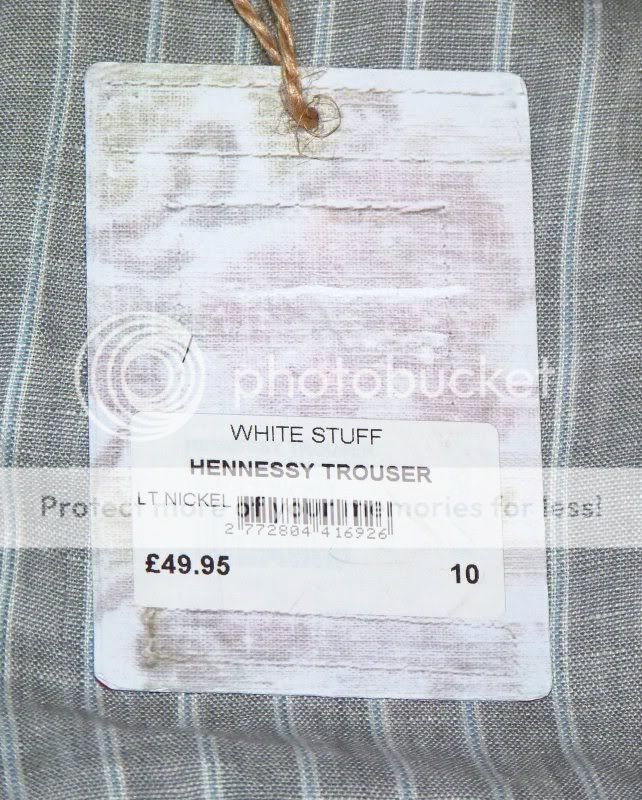 WHITE STUFF HENNESSY TROUSER 100% LINEN JEANS sz10 BNWT  