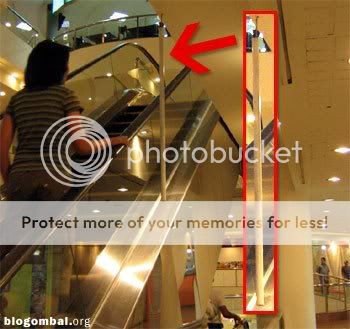 escalator and stick in plaza blok m jakarta