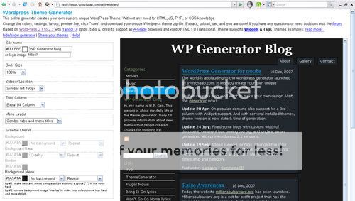 wp themes generator