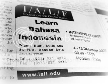 iklan kursus bahasa indonesia @ the jakarta post 