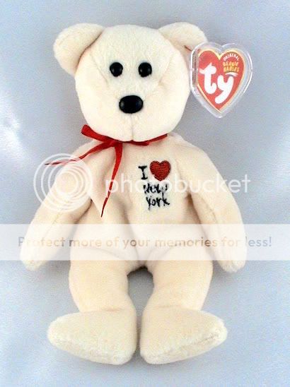 Ty New York Bear Beanie Baby Babies MWMT Retired  